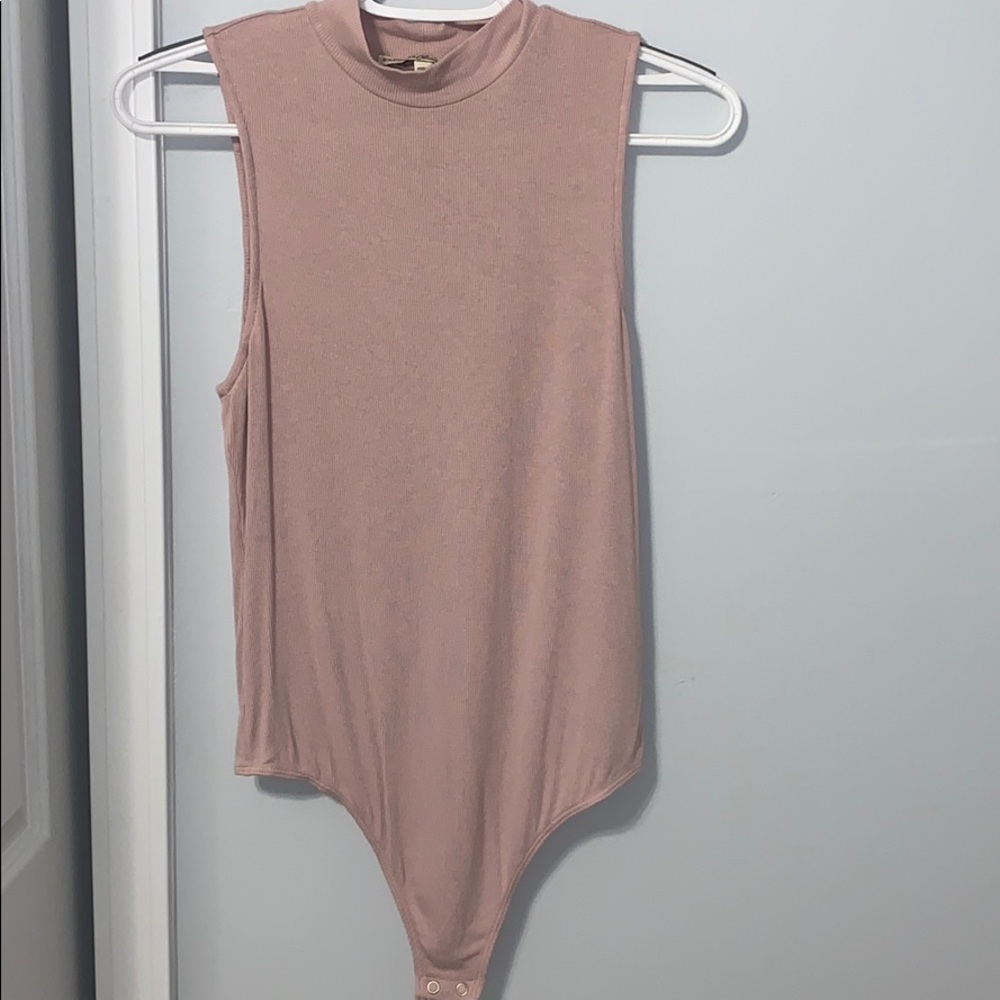 Light Pink High Neck Bodysuit